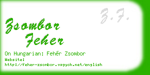 zsombor feher business card