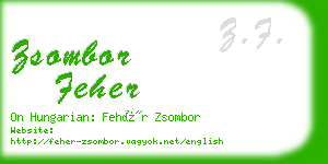 zsombor feher business card